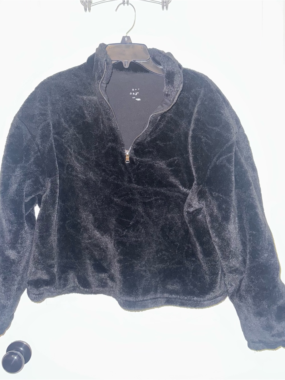 A New Day faux fur quarter zip pullover